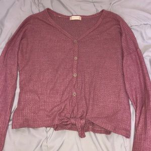 Long sleeve tie shirt